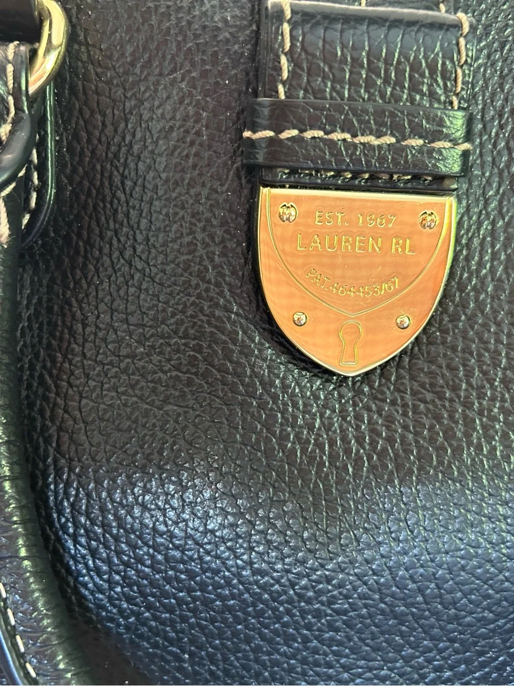 Ralph Lauren black leather satchel